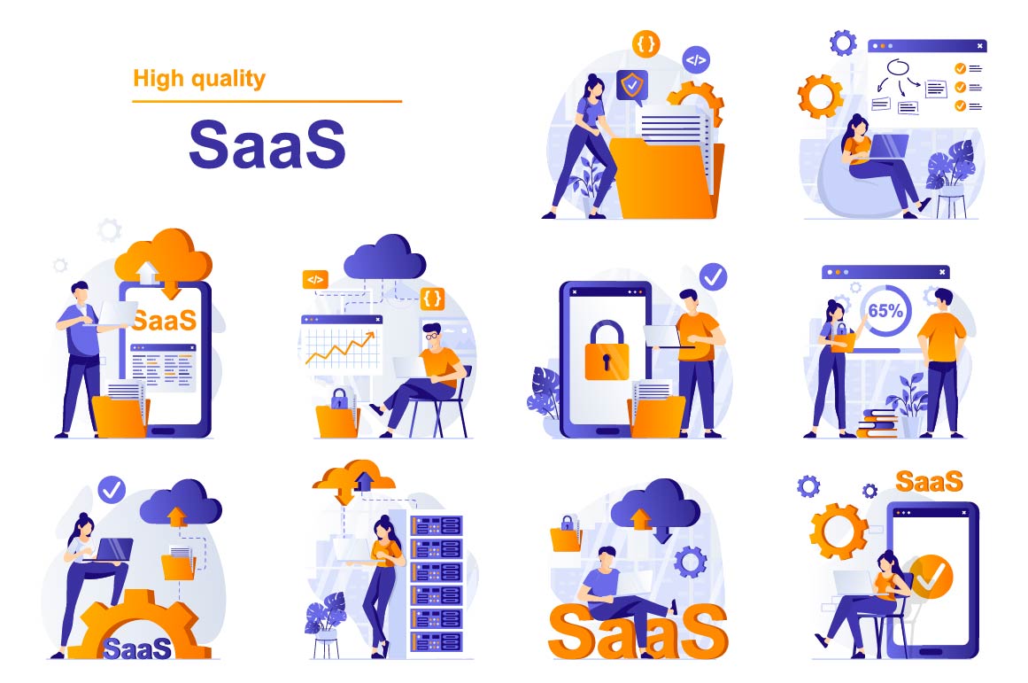 SaaS Solutions Illustration